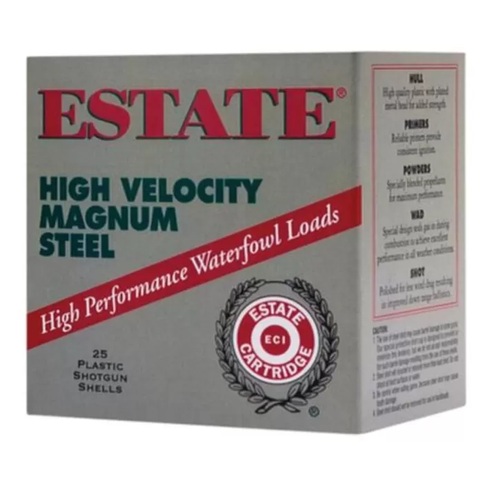Estate Hvst12m2 High Velocity 12 Gauge 3" 1 1/4 OZ 2 Shot 25 Bx/ 10 CS HVST12M 2 Estate Hvst12m2 High Velocity 12 Gauge 3" 1 1/4 OZ 2 Shot 25 Bx/ 10 CS HVST12M 2