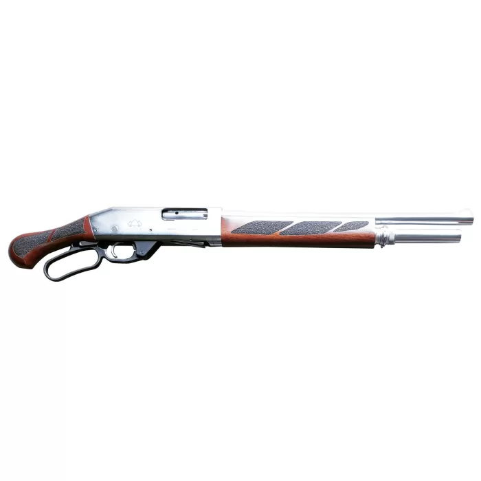 Black Aces Tactical Pro Series L Lever Action Shotgun - Silver  12Ga  18.5" Barrel  Walnut Furniture PSSLSW