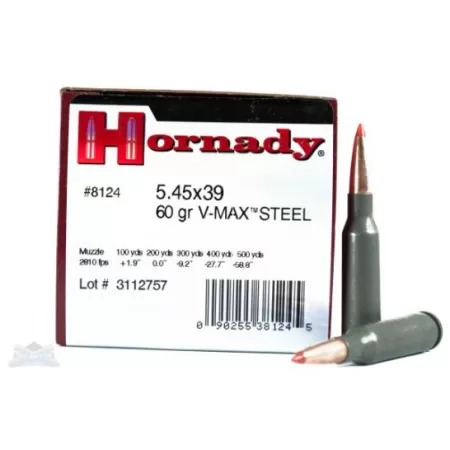 Hornady 5.45x39 60gr V-MAX Varmint Express Ammunition 20rds - 8124