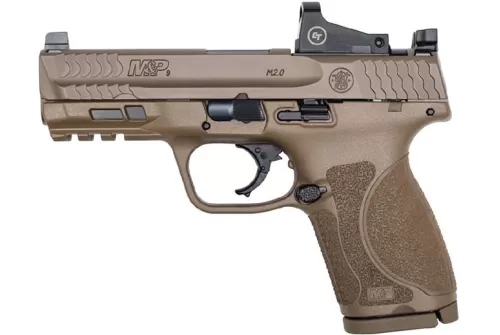 Smith & Wesson 13382 MP9 M2.0 Compact 9mm FDE Pistol with Crimson Trace Red Dot Reflex Sight