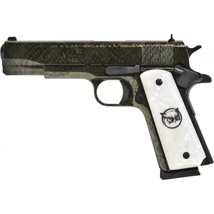 Iver Johnson Arms 1911 A1 Government .45 ACP Pistol, Water Moccasin Snakeskin Hydrographic - 1911A1 WATERMOCCASIN Iver Johnson Arms 1911 A1 Government .45 ACP Pistol, Water Moccasin Snakeskin Hydrographic - 1911A1 WATERMOCCASIN