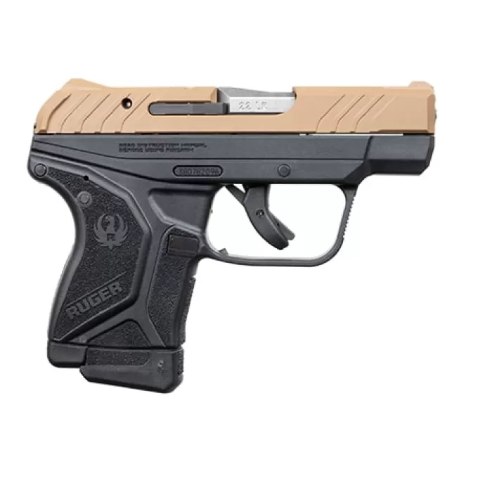 Ruger LCPII Lite Rack Black / Dark Earth .22 LR 2.75" Barrel 10-Rounds with Manual Safety