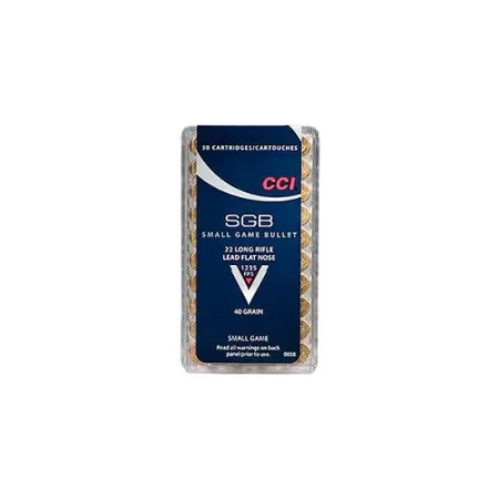 CCI .22 Long Rifle 40gr Lead Flat Nose Small Game 500rds (10 boxes of 50) - 0058