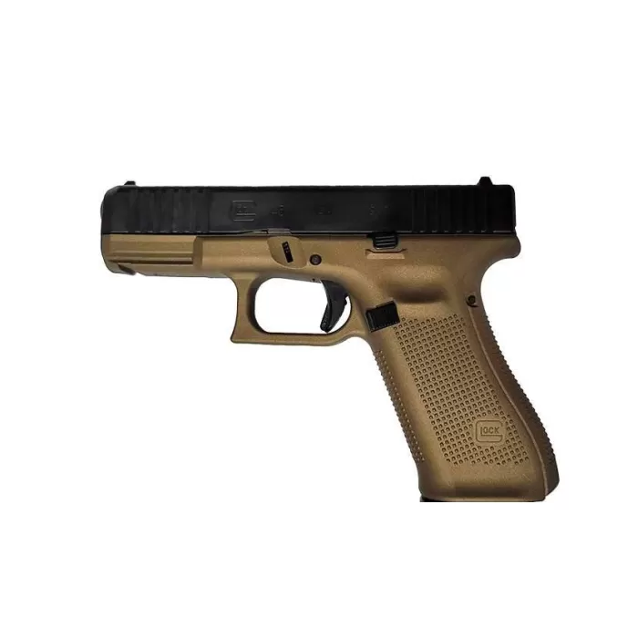 Glock 45 9mm Luger 4in Bronze/Black Cerakote Pistol - 17+1 Rounds Glock 45 9mm Luger 4in Bronze/Black Cerakote Pistol - 17+1 Rounds