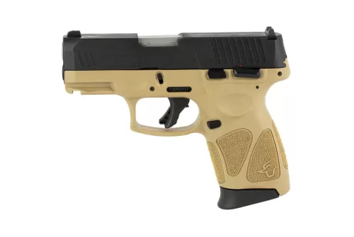 Taurus 1G3c931t G3c  Compact 9Mm Luger 12+1 3.26" Matte Stainless Barrel, Tan Polymer Frame W/Picatinny Rail, Black Polymer Grips 1-G3C931T