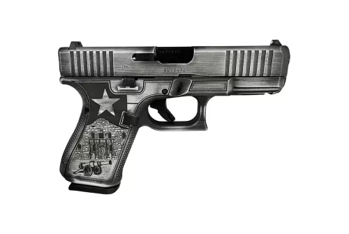 Glock G19 Gen5 9mm FXD W/Front Serrations 15RD Texas Silver
