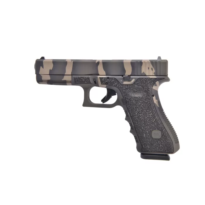 Glock 17 9mm Luger 4.48in OD Green Tiger Stripe Cerakote Pistol - 17+1 Rounds Glock 17 9mm Luger 4.48in OD Green Tiger Stripe Cerakote Pistol - 17+1 Rounds