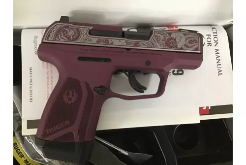 Ruger "Black Cherry Frame/Paisley Slide" Max-9 Pro Handgun 9Mm Luger 12Rd Magazine 3.2" Barrel Optic Ready 3503PBC