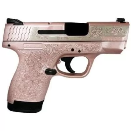S&W "Smith N Roses" Rose Gold M&P9 Shield M2.0 Handgun 9Mm Luger 7Rd&8Rd Magazine 3.1" Barrel Thumb Safety 11806GR
