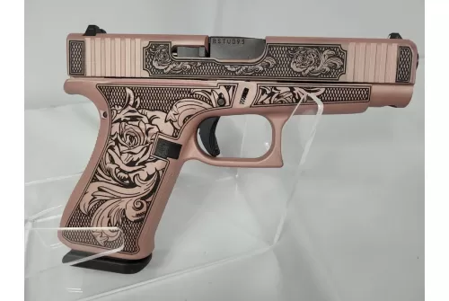 Glock G48 Custom Glock & Roses Compact 9mm 4.17" 10rds, Pink