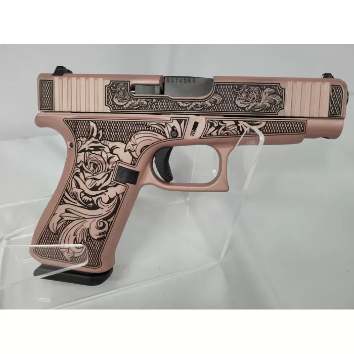 Glock G48 Custom Glock & Roses Compact 9mm 4.17" 10rds, Pink