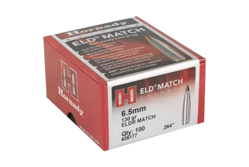 HORNADY ELD Match 6.5mm 130gr 100/Box Rifle Bullets (26177)