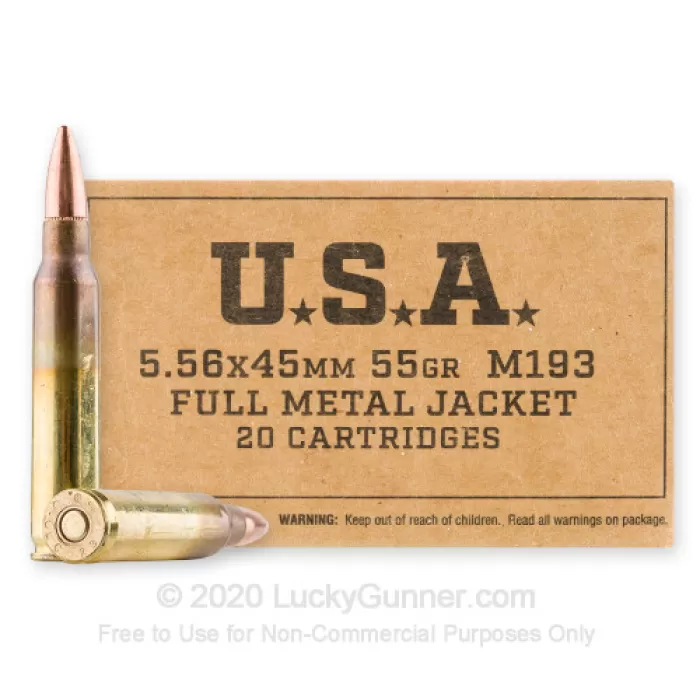 Usa Service Grade 5.56mm Nato Ammo - 5.56mm Nato 55gr Full Metal Jacket 1,000/Case