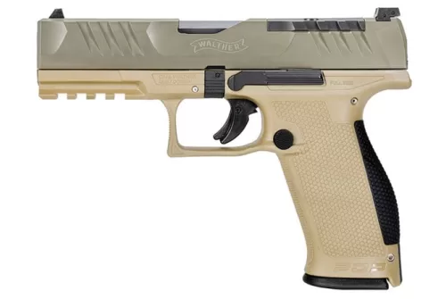 Walther Arms Walther Arms Pdp Full-Size, 9Mm, 4.5" Barrel, 3-Dot Sights, Optics Ready, OD Green Slide, Fde Frame, (2) 18-Rd, Ivs Exlusive 2858380OD