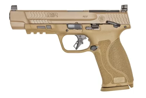 Smith & Wesson M&P9 M2.0 9mm, 5" Barrel, 17rd, FDE, Optics Ready, 3Dot Sights