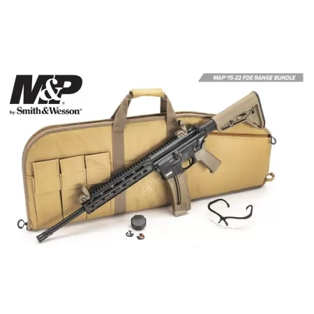 SMITH & WESSON M&P15 22LR 16.5" 25RD FDE SPORT MOE SL BUNDLE