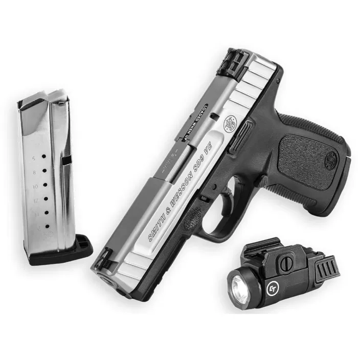 SMITH & WESSON SD9 VE 9MM 4" 16RD STAINLESS STEEL CT LIGHT FOS SMITH & WESSON SD9 VE 9MM 4" 16RD STAINLESS STEEL CT LIGHT FOS