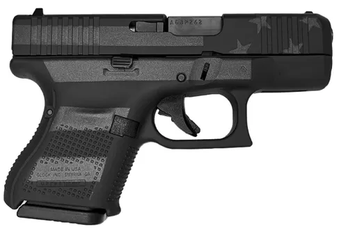 Glock Glock Glock 26 Gen 5, 9Mm, 3.43" Barrel, Black Stealth Flag, (3) 10-Rd, US Made, Ivs Exclusive UA265S204-STEALTH