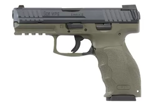 HK VP9 9mm 4.09in 15rd 3 Magazines OD Green Semi-Auto Pistol with Night Sights (700009GRLE-A5)