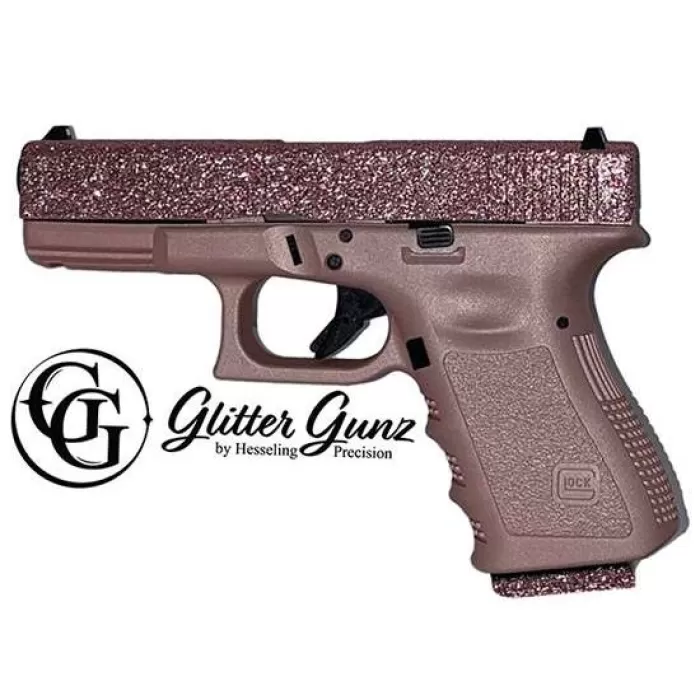 Glock 19 9Mm 4.49 Rose Gold Glitter Gunz UI1950203RGGG Glock 19 9Mm 4.49 Rose Gold Glitter Gunz UI1950203RGGG