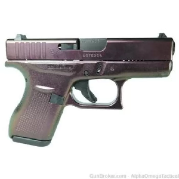 Glock 42 Custom "Shimmering Razorback" Subcompact Handgun .380 Acp 6Rd Magazines (2) 3.2" Barrel Usa UI4250201RB Glock 42 Custom "Shimmering Razorback" Subcompact Handgun .380 Acp 6Rd Magazines (2) 3.2" Barrel Usa UI4250201RB