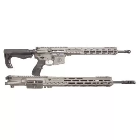Fostech Flite Phantom Train And Shoot Combo Ar-15 Rifle - Tungsten .22 LR / 5.56 Nato 17" Cmmg Barrel (.22Lr) / 16" Faxon Barrel (5.56Nato) 13" Mach-2 Rail Fostech Tomahawk Stock Sabre Grip Installed Echo-Ar LL Trigger 6807T556A5-6882