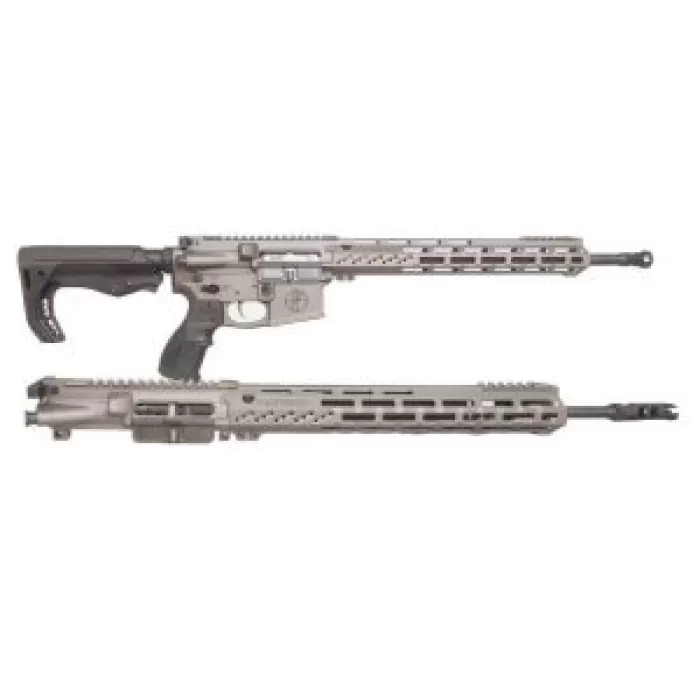 Fostech Flite Phantom Train And Shoot Combo Ar-15 Rifle - Tungsten .22 LR / 5.56 Nato 17" Cmmg Barrel (.22Lr) / 16" Faxon Barrel (5.56Nato) 13" Mach-2 Rail Fostech Tomahawk Stock Sabre Grip Installed Echo-Ar LL Trigger 6807T556A5-6882 Fostech Flite Phantom Train And Shoot Combo Ar-15 Rifle - Tungsten .22 LR / 5.56 Nato 17" Cmmg Barrel (.22Lr) / 16" Faxon Barrel (5.56Nato) 13" Mach-2 Rail Fostech Tomahawk Stock Sabre Grip Installed Echo-Ar LL Trigger 6807T556A5-6882