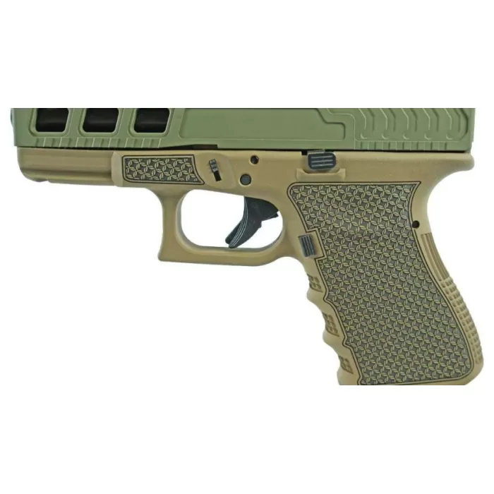 Glock 19 Gen 3 9mm, 4.01" Barrel, "Thrasher" Custom, 15rd Glock 19 Gen 3 9mm, 4.01" Barrel, "Thrasher" Custom, 15rd