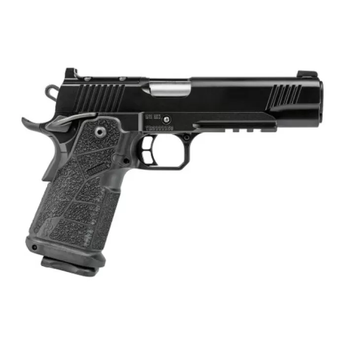 Kimber Mfg, Inc 3600301 DS Warrior 38 Super 20+1 5" Matte Stainless Barrel, KimPro Black Optic Cut/Serrated Slide, Black Stainless Steel Frame w/Beavertail & Picatinny Rail, Black Carbon Fiber Grip
