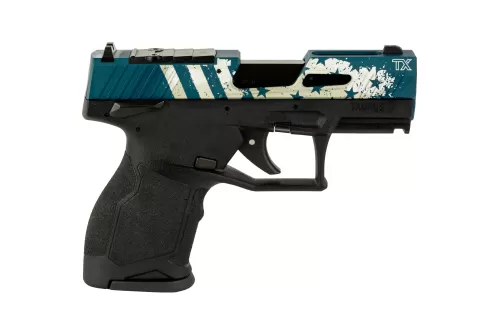 Taurus Tx-22 Compact 22lr 3.6" 10Rd Black/Blue Us Flag