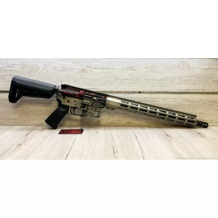 Shark Coast Tactical Bushido 223 Remington/556 Nato 16" 30rds Laser Engraved Silver/Black Shark Coast Tactical Bushido 223 Remington/556 Nato 16" 30rds Laser Engraved Silver/Black
