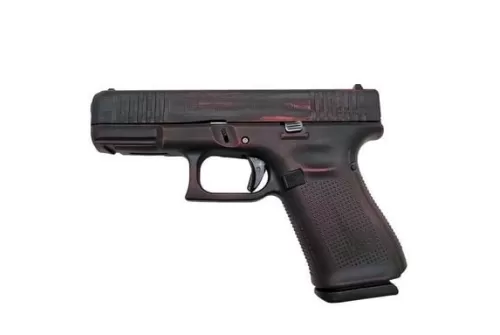 Glock 19 9mm Luger 4in Red Battleworn Cerakote Pistol - 15+1 Rounds
