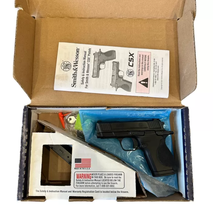 S&W CSX Thumb Safety Blk 9mm Luger 3.1in 10/12rnd Used S&W CSX Thumb Safety Blk 9mm Luger 3.1in 10/12rnd Used