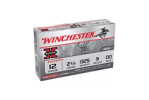 Winchester 12ga 2.75" 9 Pellet 00 Buck Shotshell Ammunition 5rds - XB1200
