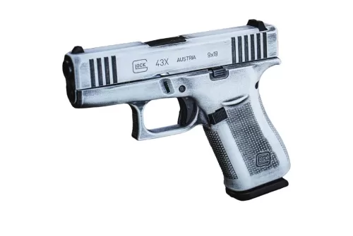 Glock 43X Battleworn White 9mm 3.4