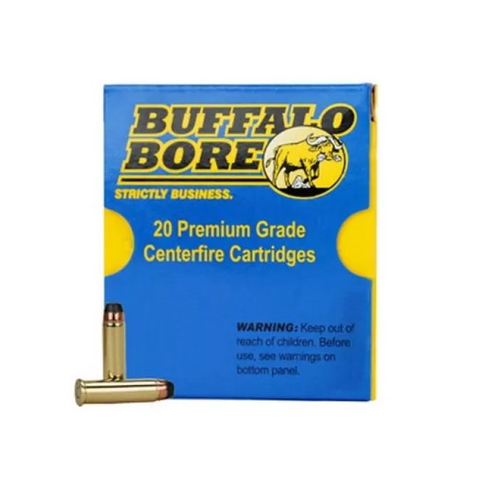 Buffalo Bore Ammunition 4E/20 Lower Recoil  44 Rem Mag 255 gr Hard Cast (HC) 20 Bx/ 12 Cs