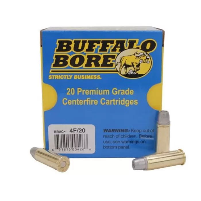 Buffalo Bore Deer Grenade 44 Rem Mag +P 240 grain Soft Cast - Gas Checked Pistol and Handgun Ammo, 20/Box - 4F/20 Buffalo Bore Deer Grenade 44 Rem Mag +P 240 grain Soft Cast - Gas Checked Pistol and Handgun Ammo, 20/Box - 4F/20