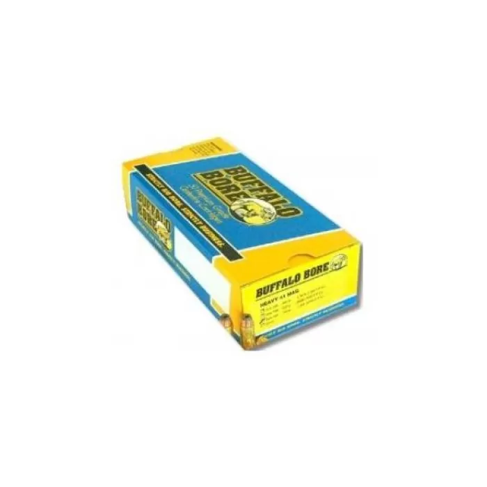 Buffalo Bore Heavy Outdoorsman 41 Rem Mag 265 grain Hard Cast Lead Long Wide Nose Handgun Ammo, 20/Box - 16A/20