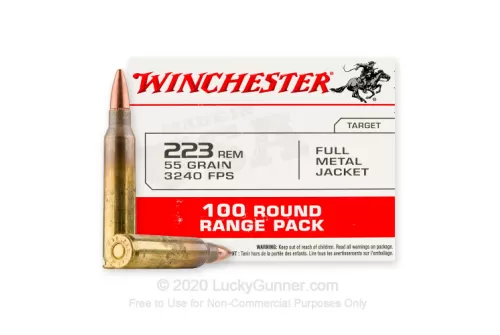 Winchester Ammo Target .223rem, 55gr FMJ, 1000rd Case