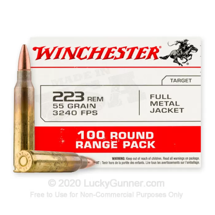 Winchester Ammo Target .223rem, 55gr FMJ, 1000rd Case