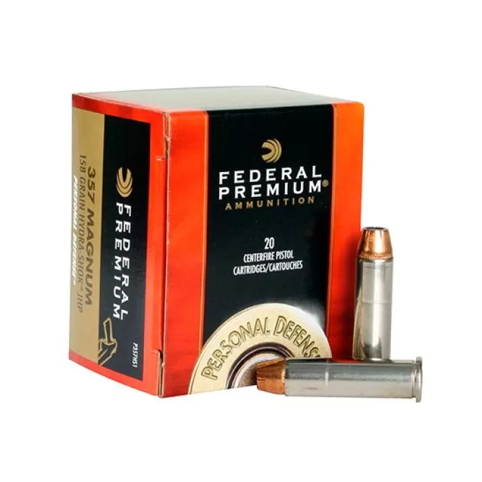 Federal 357 Magnum 158gr Hydra-Shok Ammunition 20rds - P357HS1 Federal 357 Magnum 158gr Hydra-Shok Ammunition 20rds - P357HS1