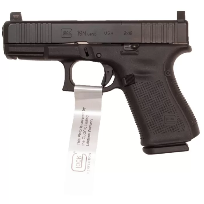 Glock G19M Gen5 MOS Compact 9mm 4.02" 15rds, Black