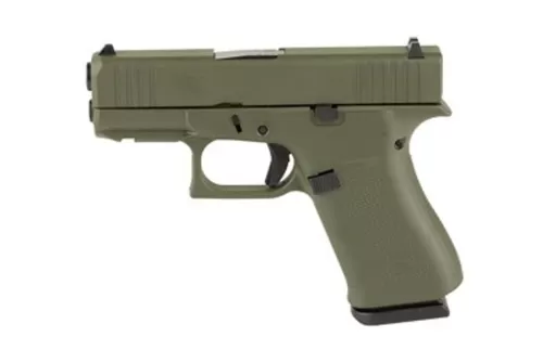 GLOCK 43X 9MM 10RD OD GREEN FRT RAIL