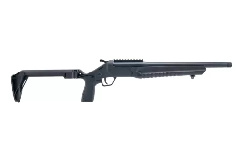 Rossi LWC0556-BKFS LWC  5.56x45mm NATO Single Shot 16.50" Black Oxide Threaded Barrel, Black Picatinny Rail Alloy Steel Receiver, Folding Black Polymer Stock