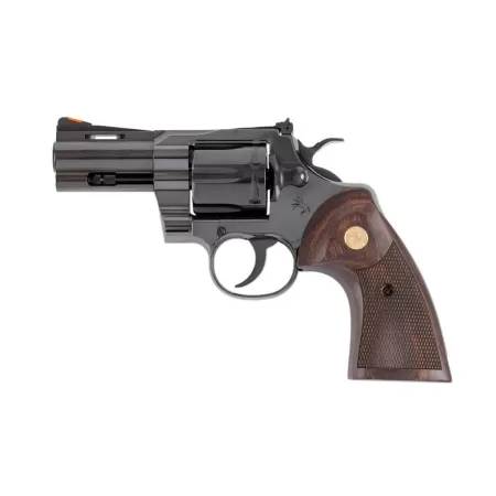 Colt Mfg PYTHONBP3WTS Python  357 Mag/38 Special 6 Shot 3" Blued Carbon Steel Vent Rib Barrel, Cylinder & Frame, Wood Grip, Exposed Hammer