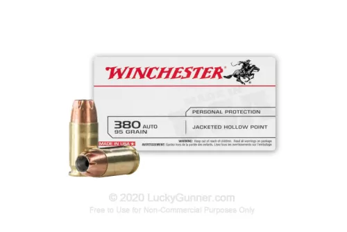 Winchester Defense .380acp, 95gr JHP, 500rd Case
