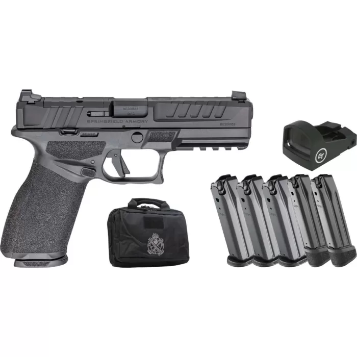 SPRINGFIELD ARMORY Echelon 4.5F Gear Up 2025 9mm 4.5in 3x 17rd/2x 20rd Mags White Dot Front Sight Black Pistol (EC9459B-UWD-GU25) SPRINGFIELD ARMORY Echelon 4.5F Gear Up 2025 9mm 4.5in 3x 17rd/2x 20rd Mags White Dot Front Sight Black Pistol (EC9459B-UWD-GU25)