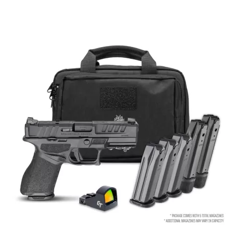 SPRINGFIELD ARMORY Echelon 4.0C Gear Up 2025 9mm 4in 3x 15rd/2x 18rd Mags White Dot Front Sight Black Pistol (EC9409B-UWD-GU25)