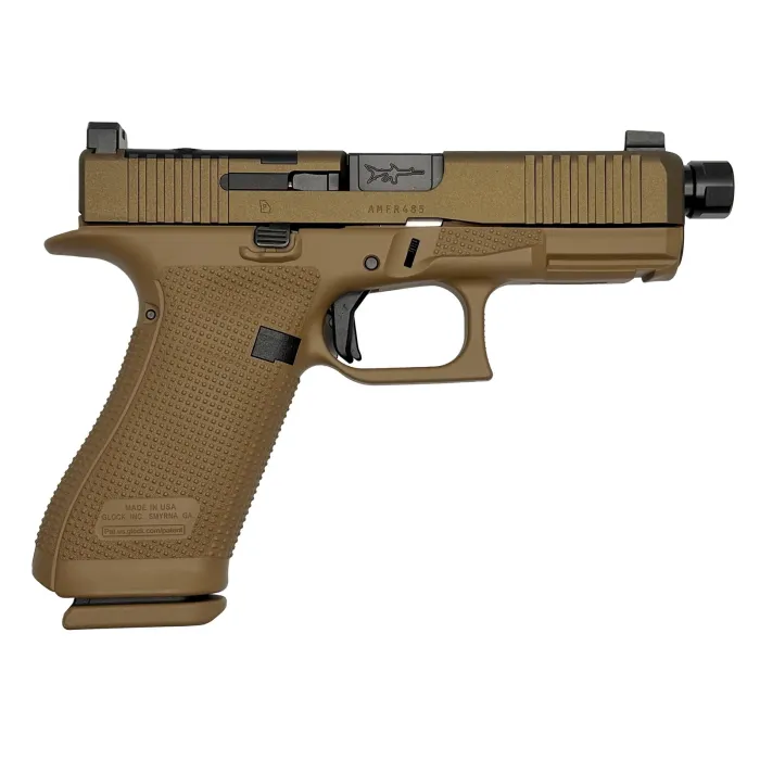 GLOCK 45 GEN6 9MM TWO TONE FDE/BLACK THREADED BARREL SUPPRESSOR HEIGHT SIGHTS 17RD U645502032TF-BTB CAMFOUR EXCLUSIVE GLOCK 45 GEN6 9MM TWO TONE FDE/BLACK THREADED BARREL SUPPRESSOR HEIGHT SIGHTS 17RD U645502032TF-BTB CAMFOUR EXCLUSIVE
