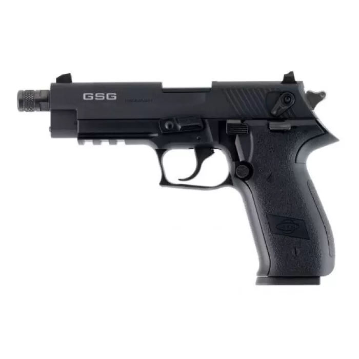 GSG Firefly Pistol 22 LR. 4.9 in. Black Threaded 13 rd.